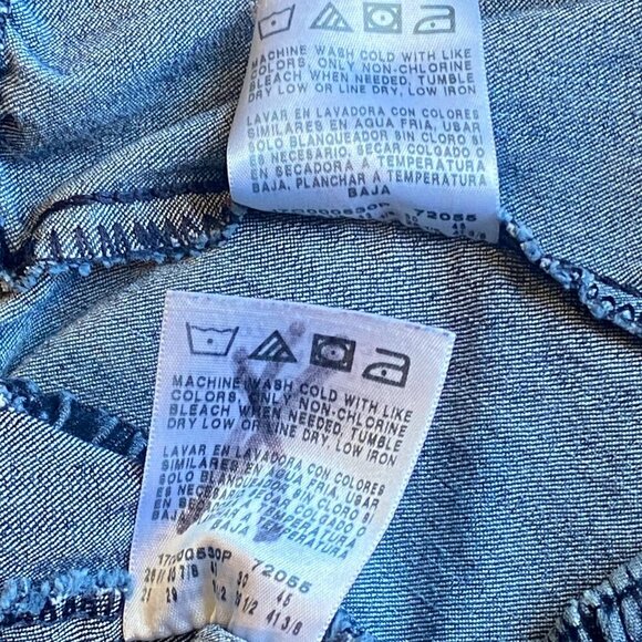 Bundle of 2 VTG 80’s Chic High Waist Denim Pull On Blue Jeans 12 Avg 28x29 #142S - Picture 5 of 5